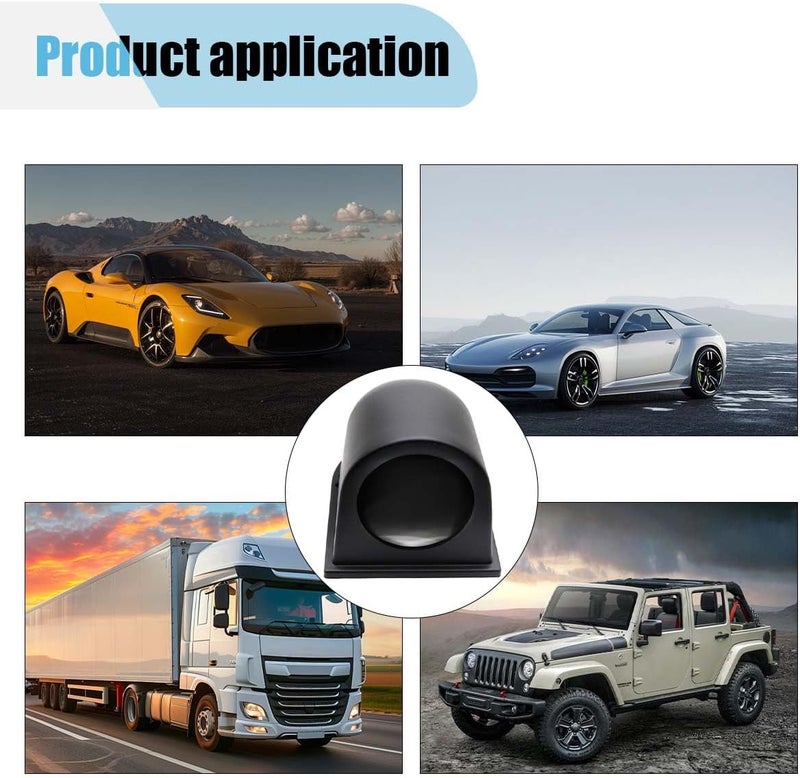 BDZMC Universal Black 2" 52mm Single Hole Gauge Dashboard Pod, ABS Plastic Car Dash Meter Cup Gauge Pod Mount Holder, Fit Most Cars, Trucks, Boats (Single Hole) - Image 4